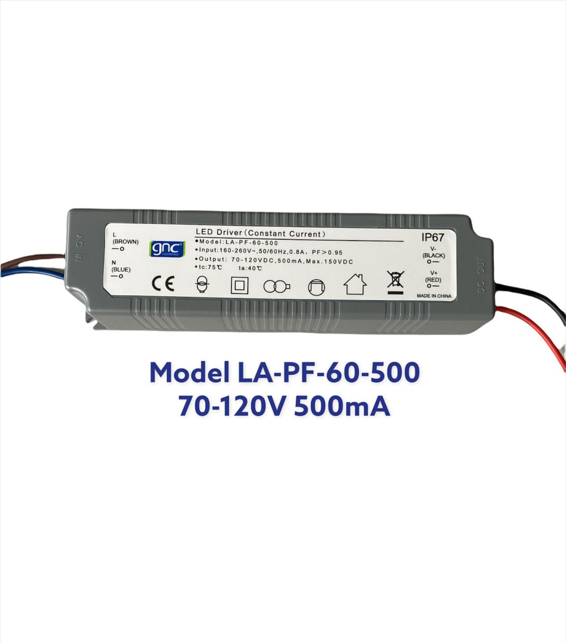 LA-PF-60-500 60W 500mA PF:>0.95 Sabit Akım LED Sürücüsü