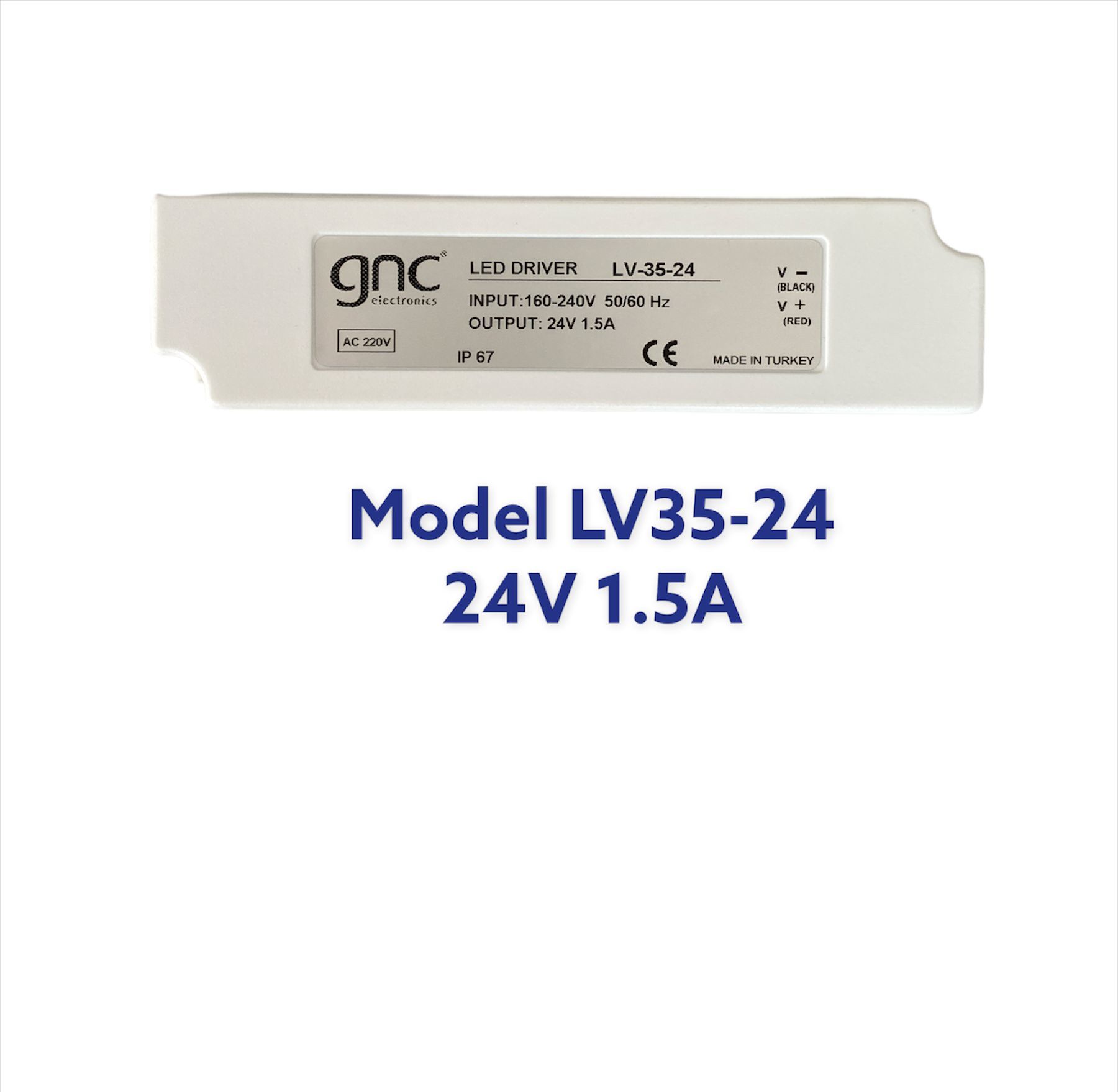 LV35-24 Sabit Voltaj 24V, 35W LED Güç Kaynağı