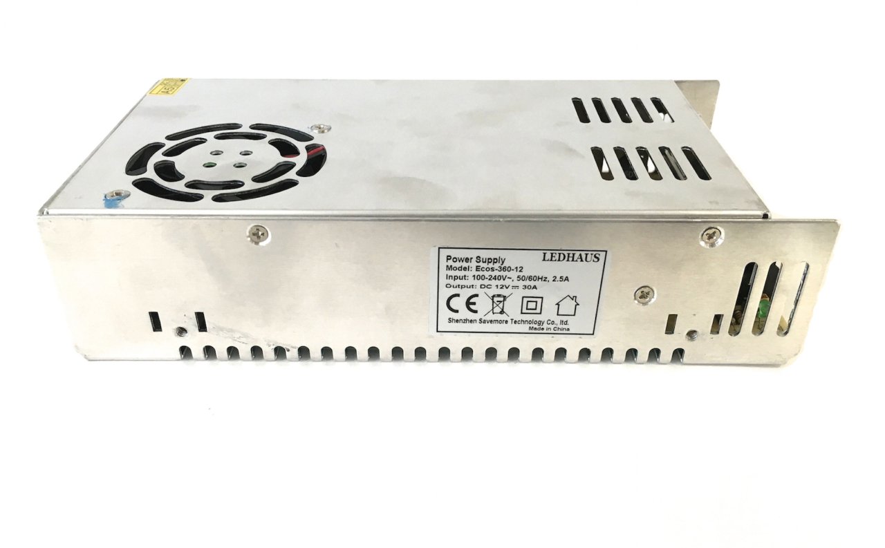 ECOS-360-12 360W 12VDC 30A Tek çıkışlı metal kasa