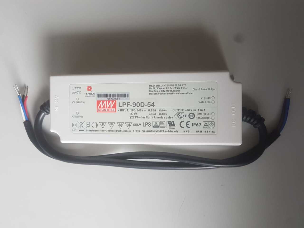 Meanwell LPF-90D-54 IP67 Dım Edilebilir Led Güç Kaynağı